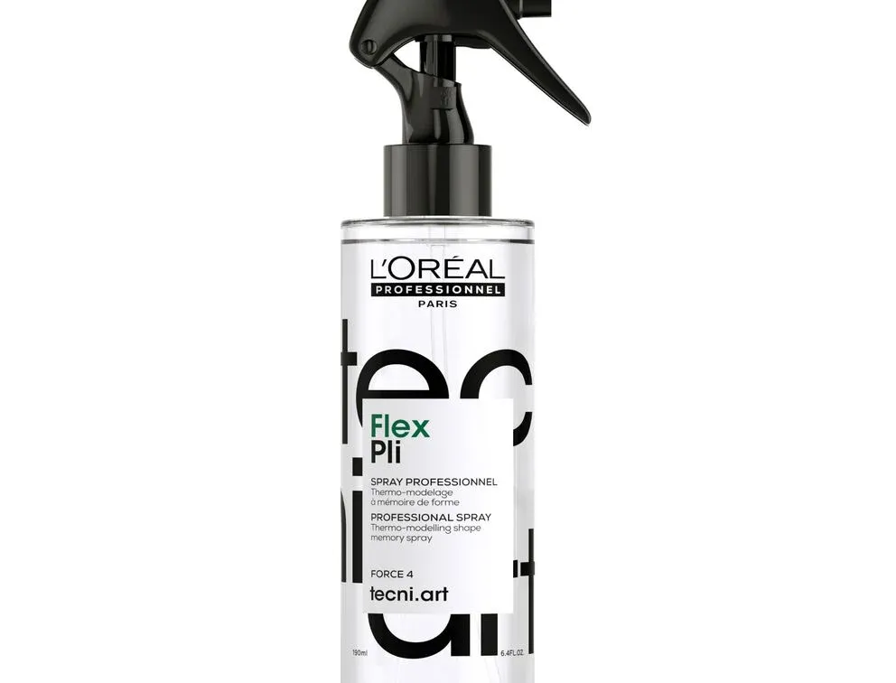 L’Oréal Professionnel Tecni.Art Pli Shaper Spray 190ml – professional thermo-modelling spray for lasting shape, volume, and heat-styled hold.