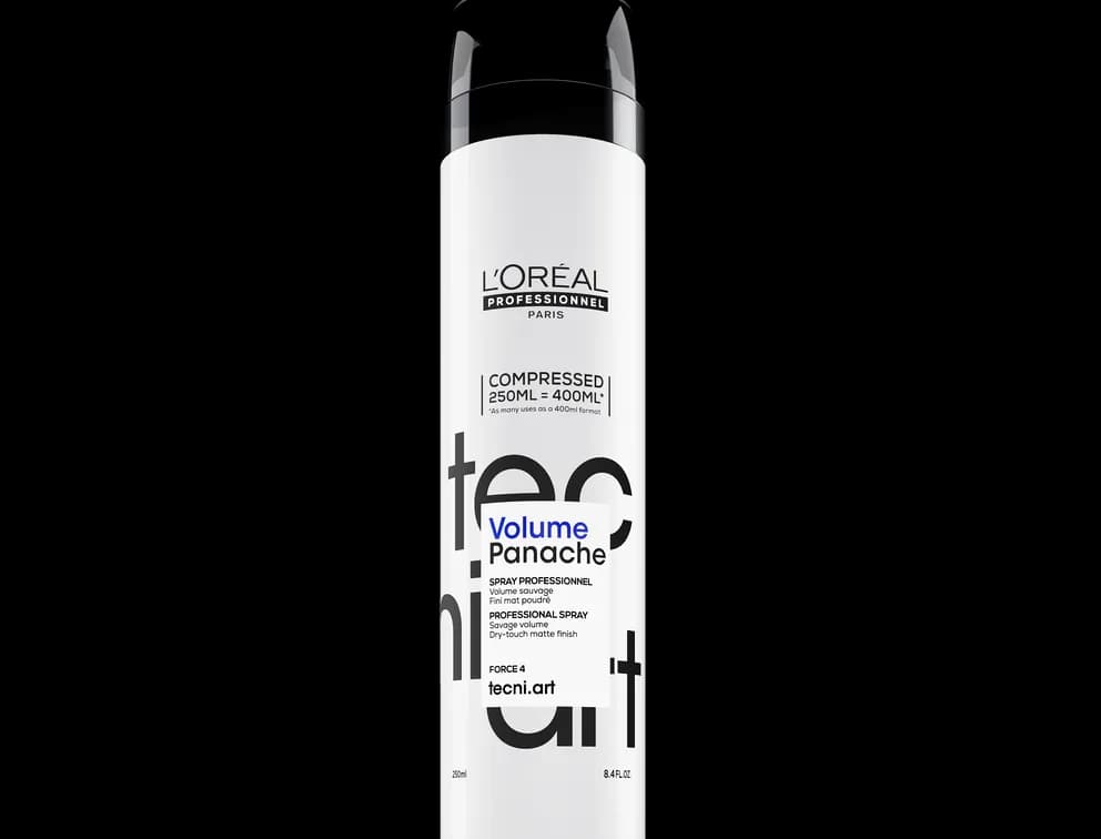 L’Oréal Professionnel Tecni.Art Volume Panache Spray 250ml – professional texturising powder spray for instant volume, grip, and a matte finish.